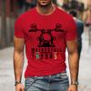 Мужская уличная одежда 1N23456 Мотоциклетная коробка передач с принтом мотоциклиста Мужская футболка с коротким рукавом с круглым вырезом Одежда Футболка для мужчин