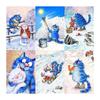 5D Diamond Embroidery Blue Cats Animal Full Round Diamond Painting Cross Stitch Kit