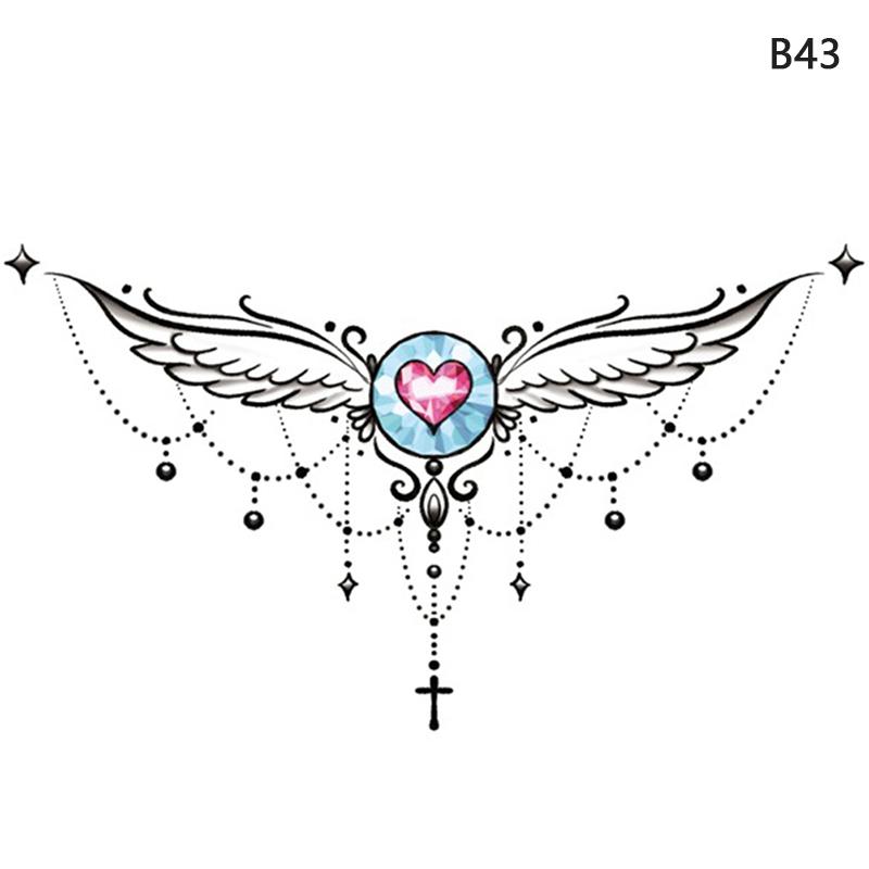 Водостойкая временная поддельная грудь, боди-арт, татуировка, ювелирные изделия, кружевная наклейка на талию, искусство