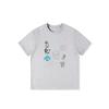 pure cotton white shoulder short-sleeved t-shirt women's new design sense niche American trendy cartoon half-sleeved top