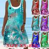 Women's Cherry Blossoms Printed Sleeveless Round Neck Dress Plus Size Dress for Women 2022