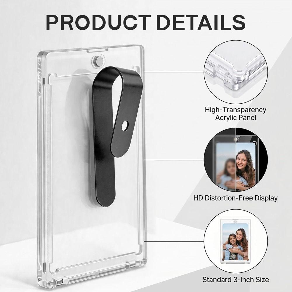 UV Protection Car Photo Holder Transparent Visor Clip Photo Frame Car Picture Holder Car Interior