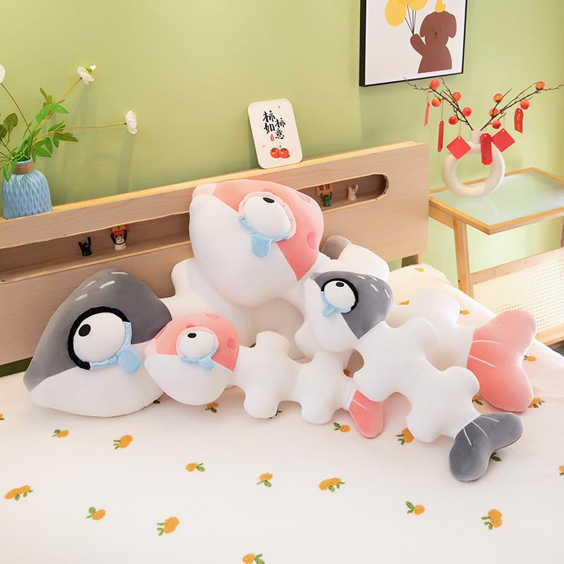 Плюшевая подушка с дизайном кости рыбы с ПП-хлопком для дома, гостиной и в подарок