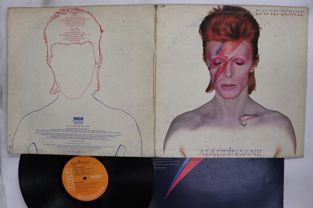 Виниловая пластинка ДЭВИД БОУИ. Aladdin Sane RS1001 RCA VICTOR 1973 Великобритания Рок Б/у