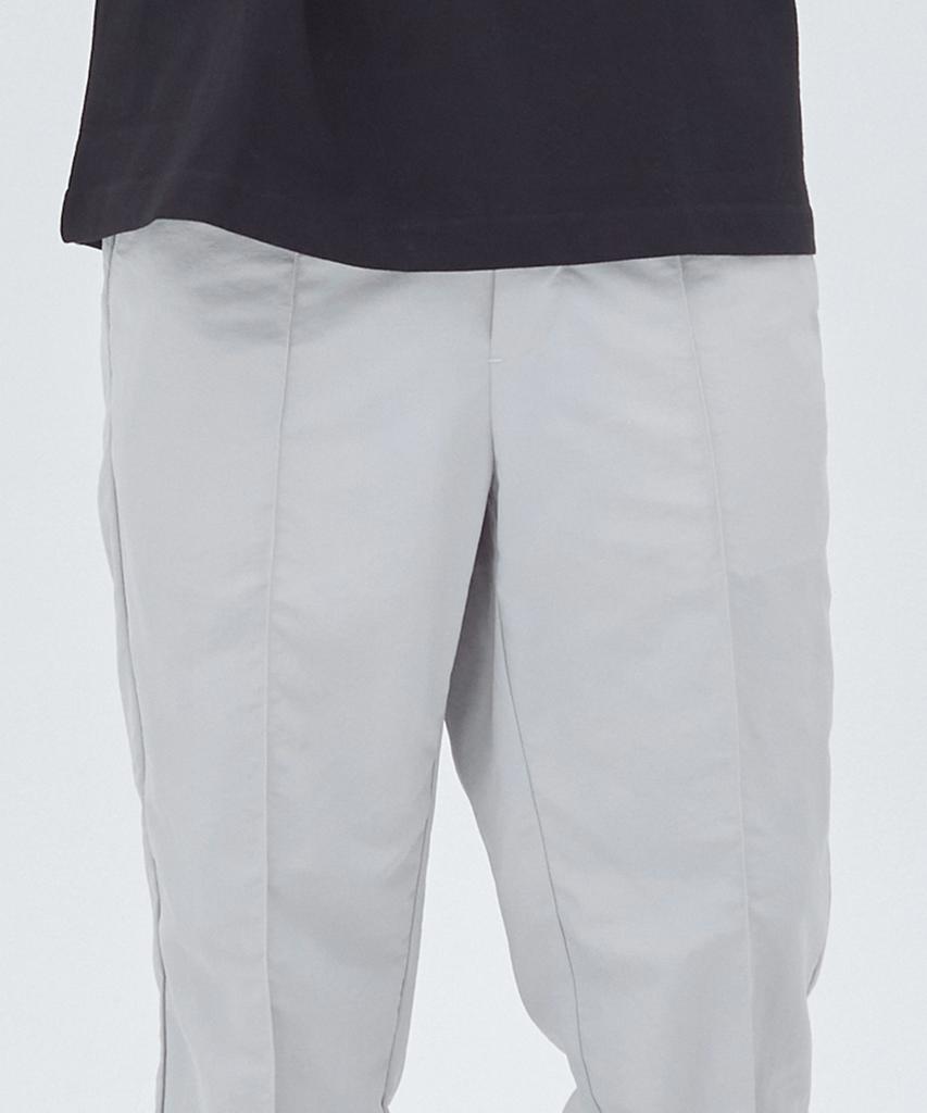 SEVENSELAH [Summer] Nylon Semi-Wide Pintuck Joggers Beige Grey