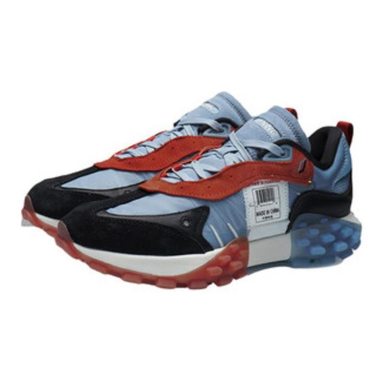 Li Ning OVERLOAD 021 Осенне-Зимняя Модная Коллекция с Подиума Низкие Повседневные Кроссовки Мужские Туманно-Синие ARYR025-1