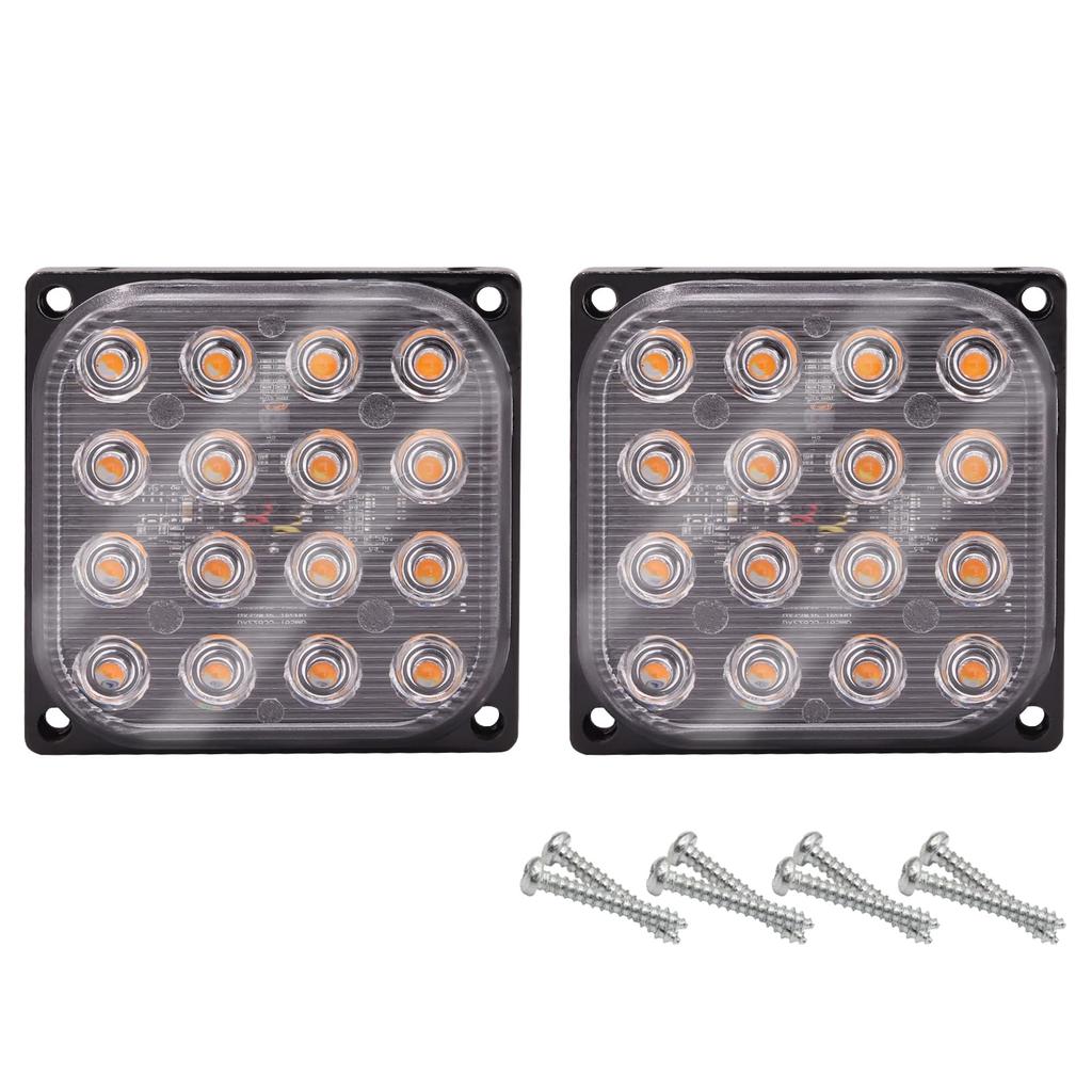 Ygmylandbb Светодиодные стробоскопы Боковой габаритный фонарь для грузовика Аварийный предупреждающий фонарь 24 В Квадратный