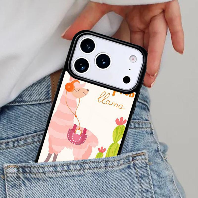 Счастливая лама путешествие без проблем лама Чехол для телефона для iPhone 16e 15 14 13 12 17 Pro Max Plus Air 17pro Чехол Coque