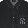 New MLB New York Yankees Denim Coopers Mega Logo New York Yankees Denim Shirts Shirt Unisex Black 3ADRB0144-50BKS