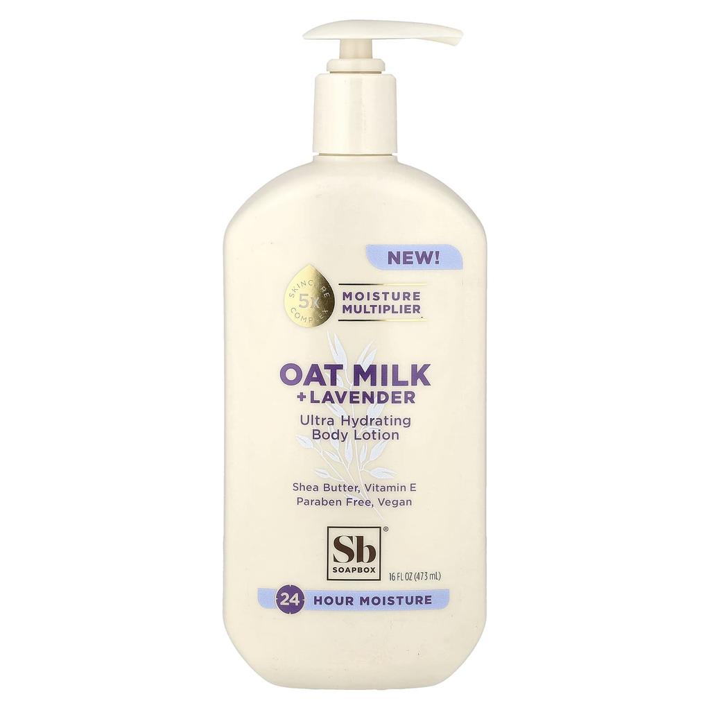 Soapbox Ultra Hydrating Body Lotion, Oat Milk + Lavender, 473 Ml (16 Fl Oz)