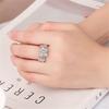 Изысканное серебряное кольцо с цветочным листом для женщин Креативные циркониевые украшения Идеальный подарок