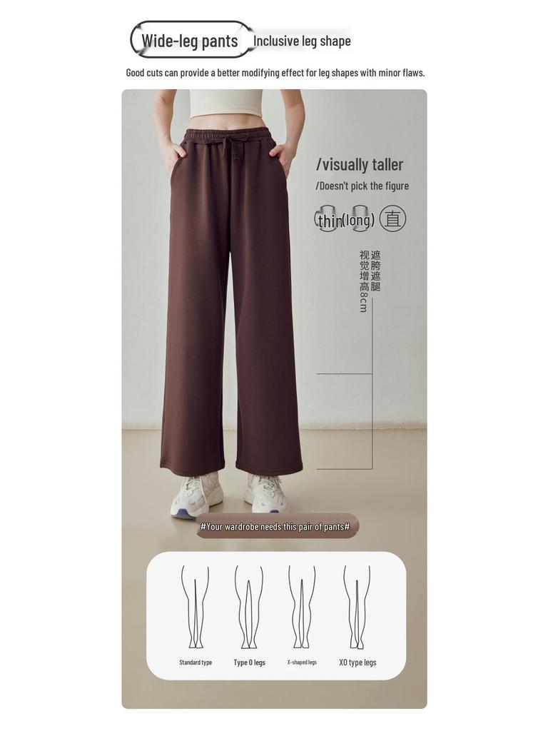 Женский худи для йоги с капюшоном и брюки широкого кроя, комплект из двух предметов - Теплый и удобный