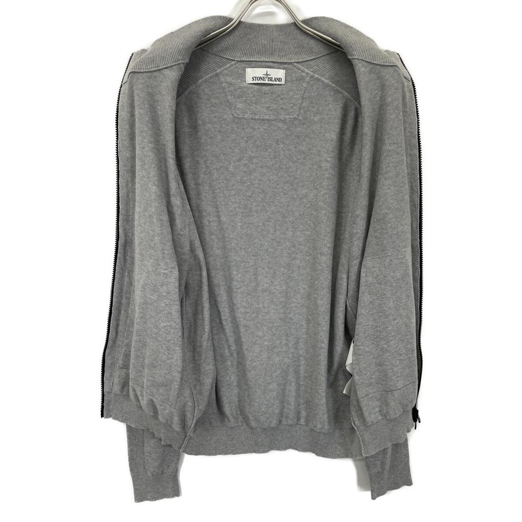 STONE ISLAND 6415562B2 Серый Хлопковый Компактный Вязаный Кардиган на Молнии топы M серыйБ/у