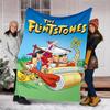1pc Flintstones Outdoor Flannel Blanket Gift For Boys Girls Adults, Family Friends