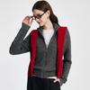 PALUOPO Women's Autumn/Winter Lapel Cashmere Cable Cardigan