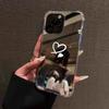Милый чехол-зеркало в форме сердца для Samsung Galaxy S25 S24 S23 S22 S21 Ultra Plus FE A06 A14 A23 A36 A52 A55 A56