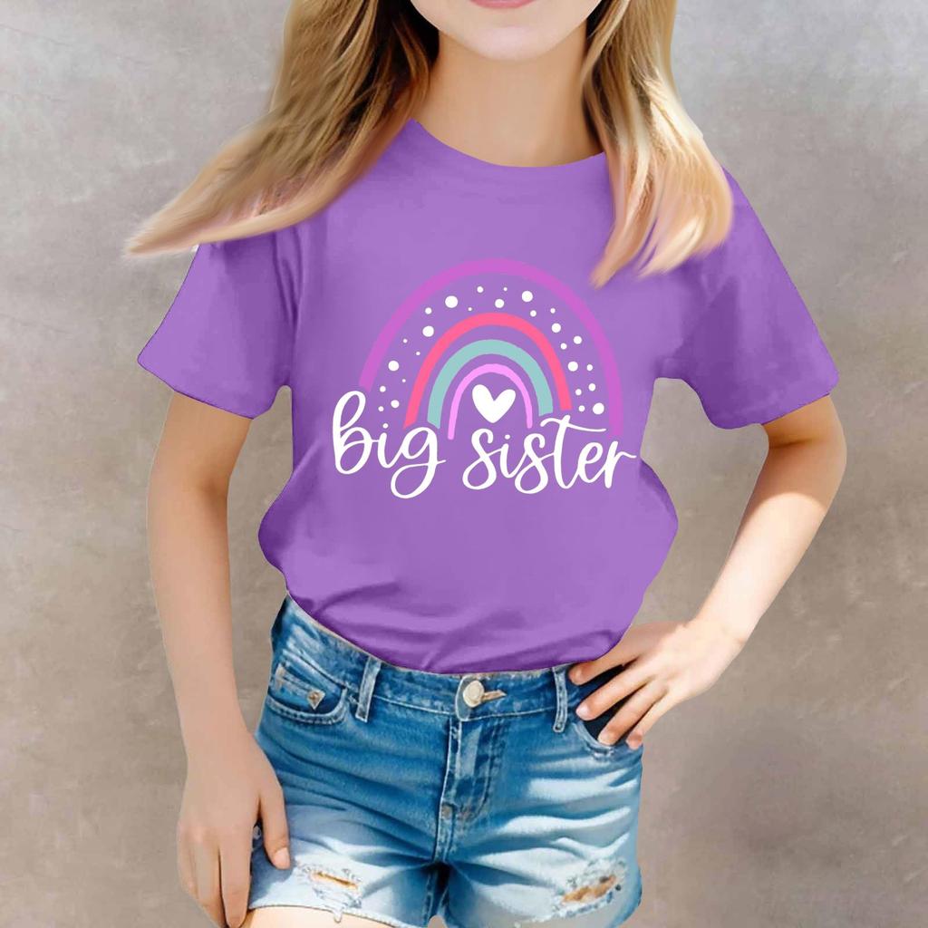 Toddler Girl Boy T-Shirts Kids Top Boys And Girls Printed Short Sleeved T-shirt