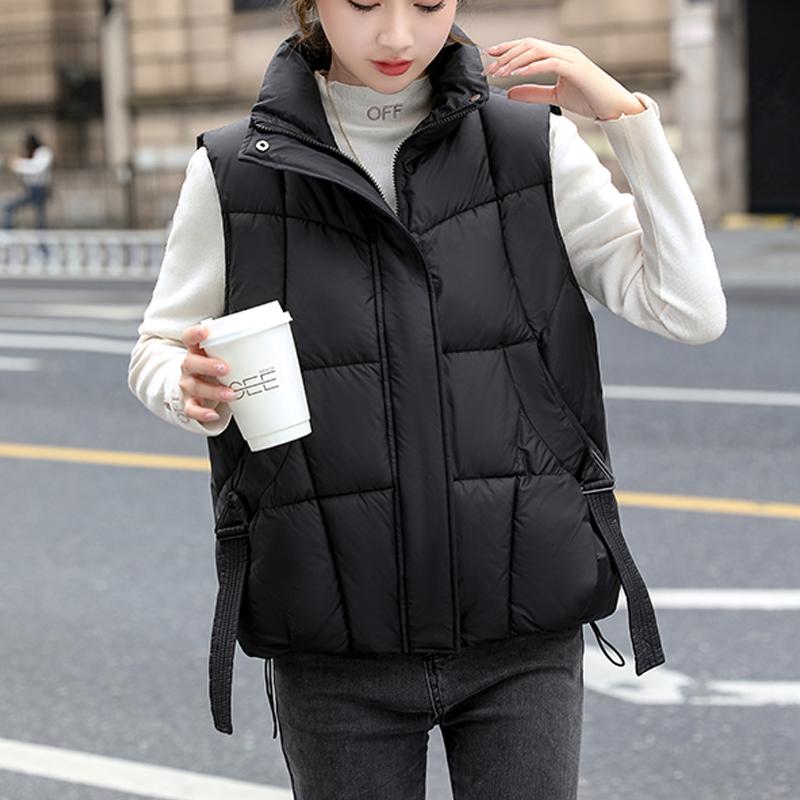 Осенне-зимние куртки без рукавов для женщин, верхняя одежда больших размеров, модное свободное толстое теплое пальто с воротником-стойкой, женский жилет