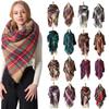 European And American Autumn And Winter Imitation Cashmere Enlarged Double-Sided Colorful Checkered Square Scarf Scarf For Women