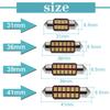 2x Car LED CANBUS Bulb Warm White Festoon 31mm 36mm 39mm 41mm 42mm C5W C10w Reading Lamp Auto Interior Dome Map Light 6V 12V AC