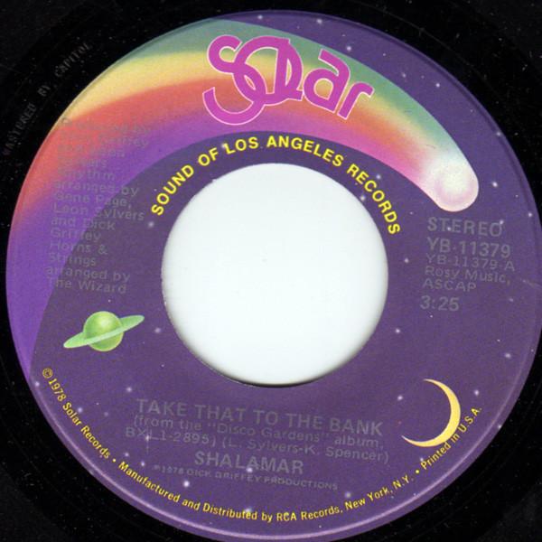 7inch Record SHALAMAR - Take That To The Bank YB11379 Solar 1978 US Soul/Funk Used
