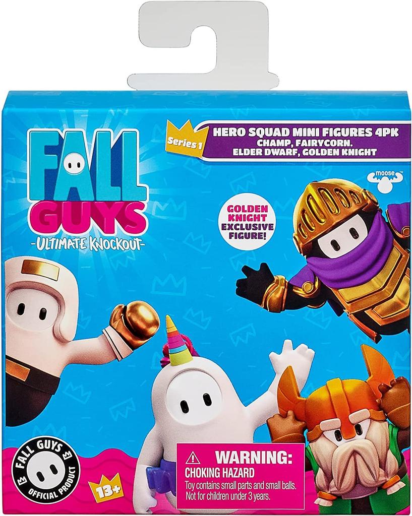 Fall Guys Ultimate Knockout Приблизительно Официально Лицензированный Набор из 4 Фигурок, 3,8 см, [Б/У]