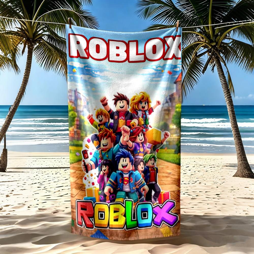 Roblox2 Beach Towel Super Soft & Absorbent Comfortable Lightweight Perfect for Traveling Yoga Camping and Swimming
