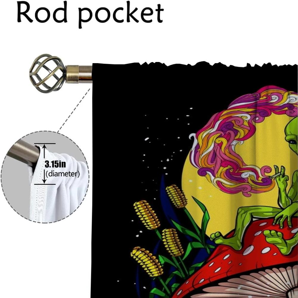 Абстрактные Грибные Узоры Домашний Интерьер Шторы 2 Части Современные Шторы Для Гостиной Для Камеры Жалюзи Затемняющие Шторы Шторы