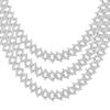 30 ''Hip Hop Rock Crystal Cuban Choker Necklaces For Women Iced Out Pink Rhinestone Chunky Thick Necklaces Luxury Shine Jewelry
