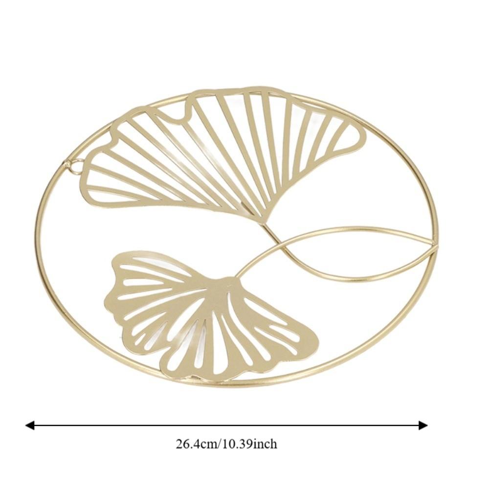 Iron Ginkgo Leaf Wall Decor golden Golden Wall Hanging Art Home Wall Ornament Hotel Interior
