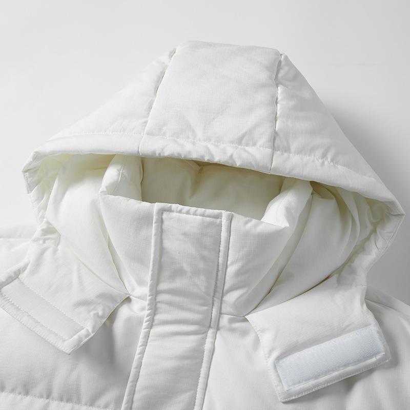 Пуховик мужской новый зимний с капюшоном утолщенный универсальный теплый и холодный повседневный модный однотонный стоячий воротник куртка