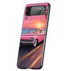 Fashion Pink Car Pattern Hard PC Phone Case For Samsung Galaxy Z Flip 7 6 5 4 Black Cover For Galaxy Z Flip 3 Foldable Shell Bag