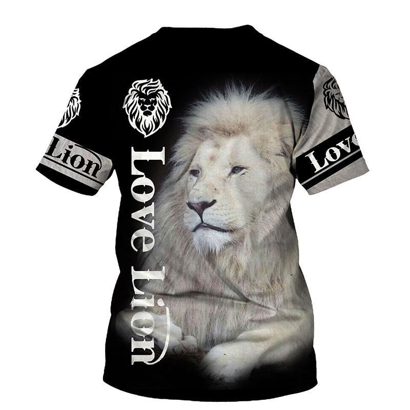 Lion King Printed Men's T-shirt 3d Printed Summer New Crew Neck Short Sleeve T-shirt Top Trend Style Men's Clothing Fashion Casual T-shirt