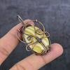 Calcite Agate Handmade Copper Wire Wrap Jewelry Pendant 2.36" F6u25