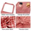 Portable Plaid Apron Breathable Cooking Apron Work Clothes Pure Cotton Apron  Cafe