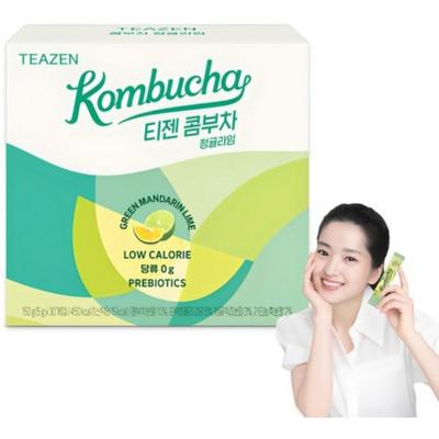 Teazen Чай комбуча зеленый мандарин лайм