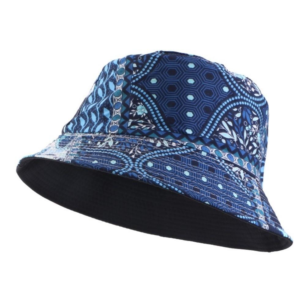 Reversible Brushed Printed Hat Printed Sun Cap Unisex Design Bucket Hat  Outdoor Travel