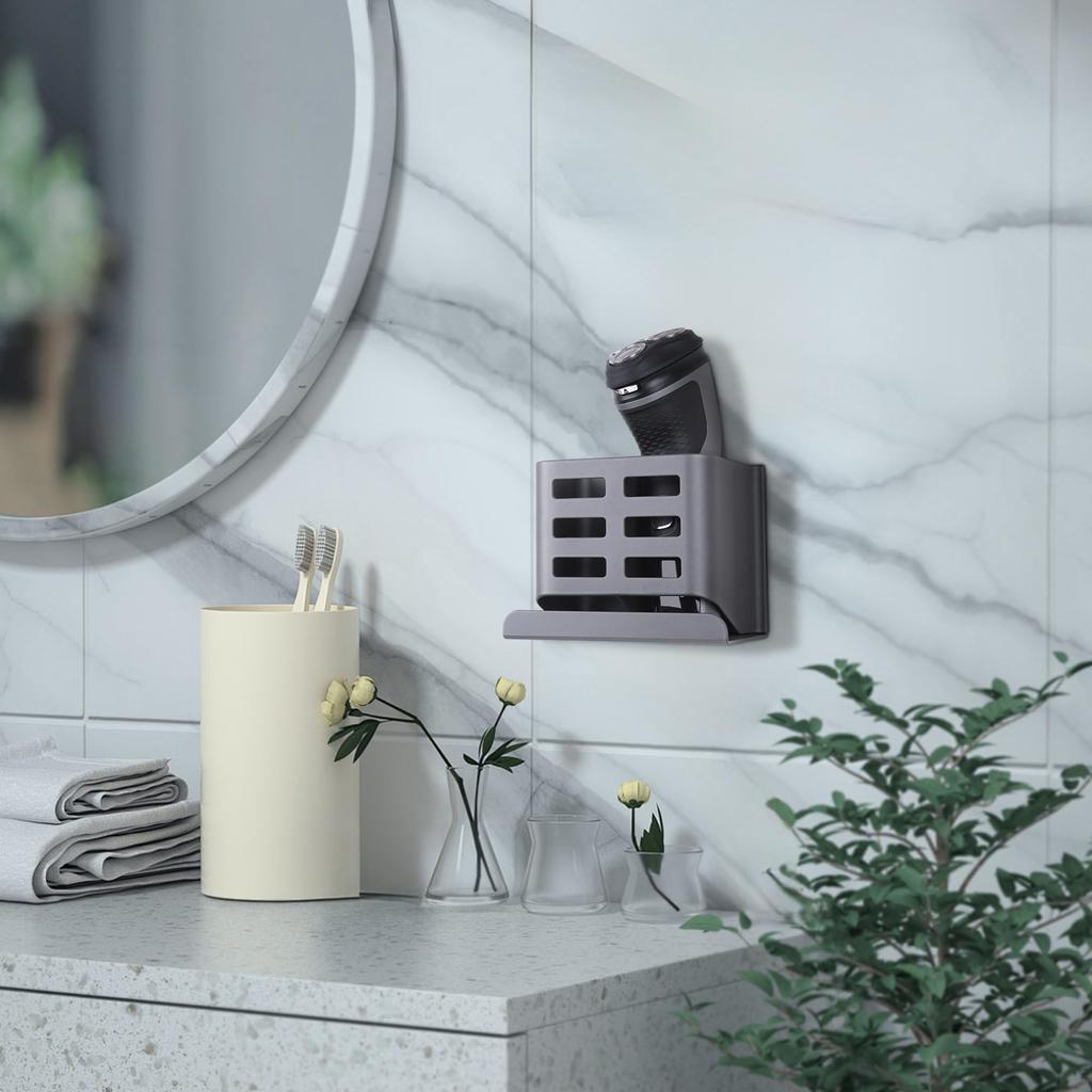 Linkidea Aluminum Electric Shaver Razor Fits PHILIP Norelco Shaver Shaver Series Bathroom Shaver Storage Holder Holder, Holder, 3600, 2400, 9, (Grey)