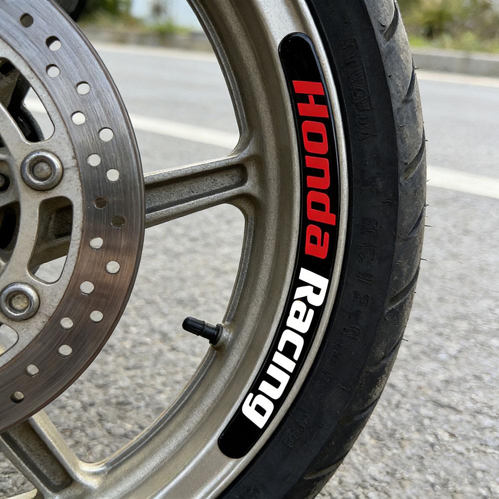 AAAKP1 3D Soft Gel Dimensional Decorative Decals Personalized Wheel Hub Rims for Honda Racing Motorcycle Modification Accessories