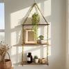 Bohemian Style Hanging Shelves 2/3 Layers Wall Rack New Wall Shelves  Bedroom Decor