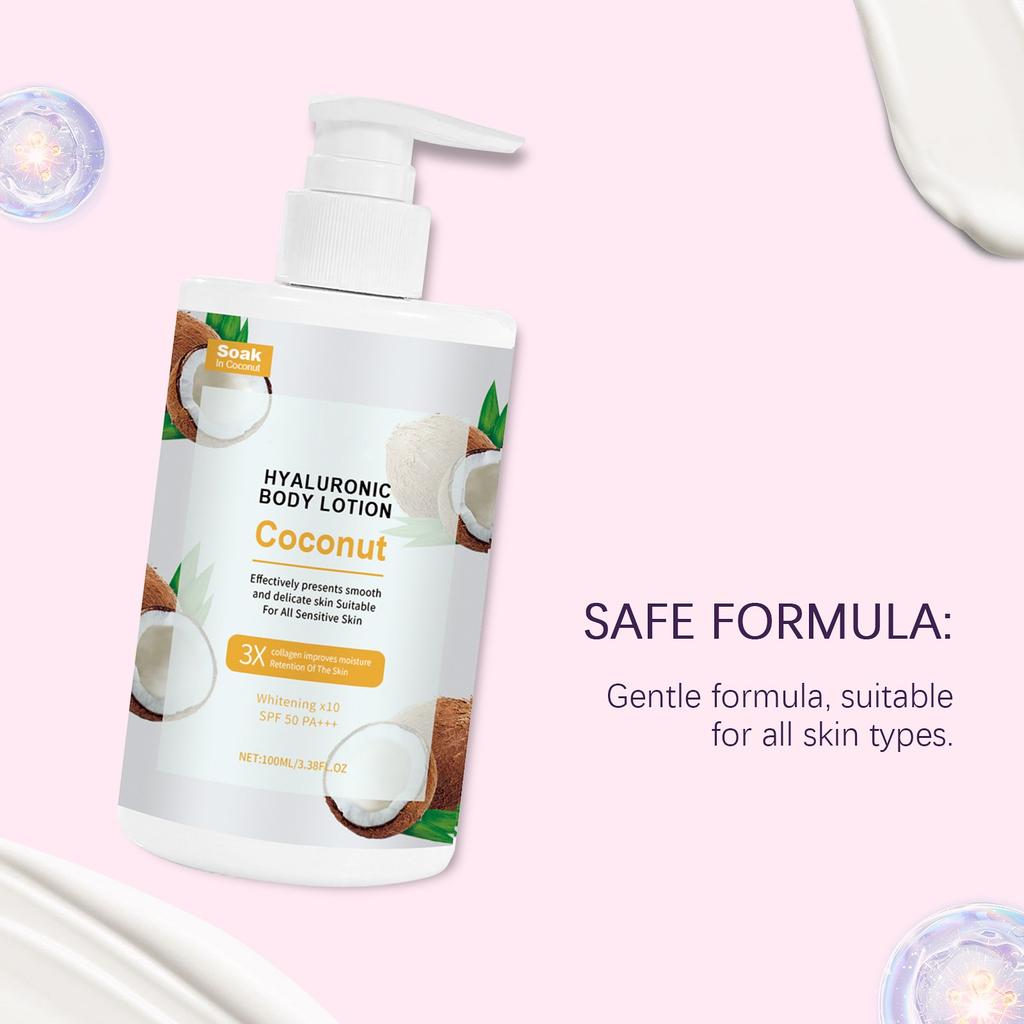 ACoconut Body Lotion Hydrating, Firming And Nourishing Body Skin Brightening And Smoothing Body Iotion