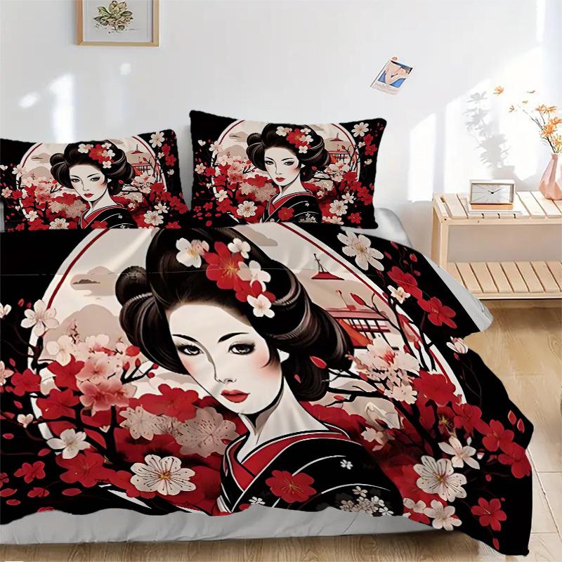 3pcs Anime Cartoon Design Comforter Set with One Quilt Cover and Two Pillowcases (No Core) - Festive Gift for Bedroom and Guest Room Decoration, Polye