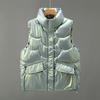 Women Cotton Vest Padded Thermal Neck Protection Smooth Surface Lady Winter Vest Female Clothes