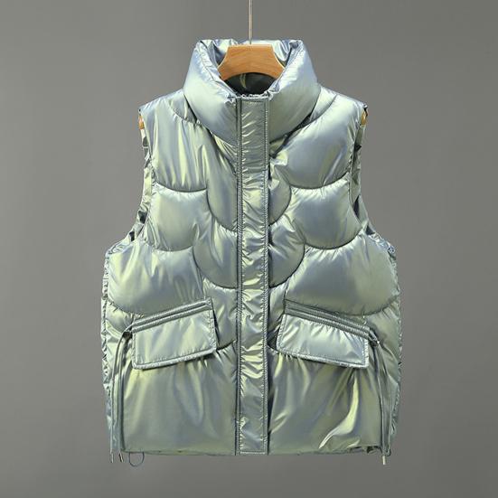 Women Cotton Vest Padded Thermal Neck Protection Smooth Surface Lady Winter Vest Female Clothes