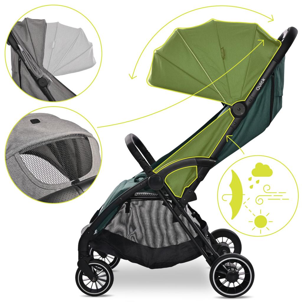 Lorelli quick - wózek spacerowy autofold do 22kg | smoke