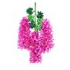 12 шт. искусственных цветов глицинии, устойчивых к ультрафиолетовому излучению, искусственные цветы глицинии, подвесные искусственные цветы, виноградная лоза для патио, вечеринки, украшения для дома и интерьера