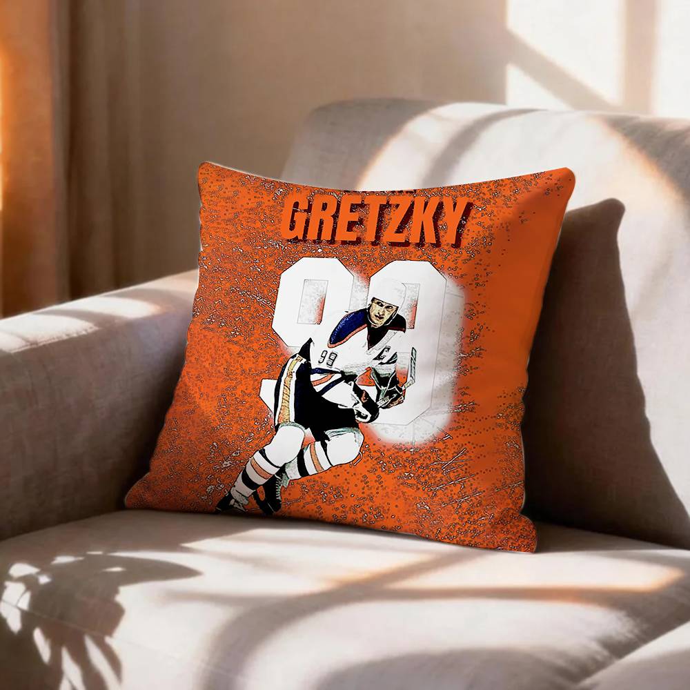 Ice HockeyWayne GGretzky Pillow Case Pattern Printed Pillowcase For Living Room Sofa Cushion Cover