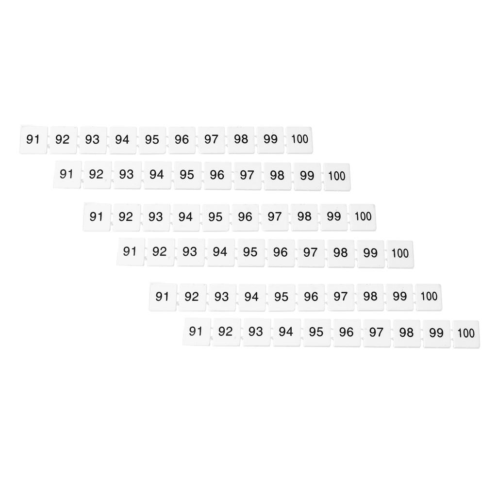 100 шт. этикеток для маркировки клеммной колодки 91‑100 нейлоновая легко режущаяся полоска маркера для UK10N