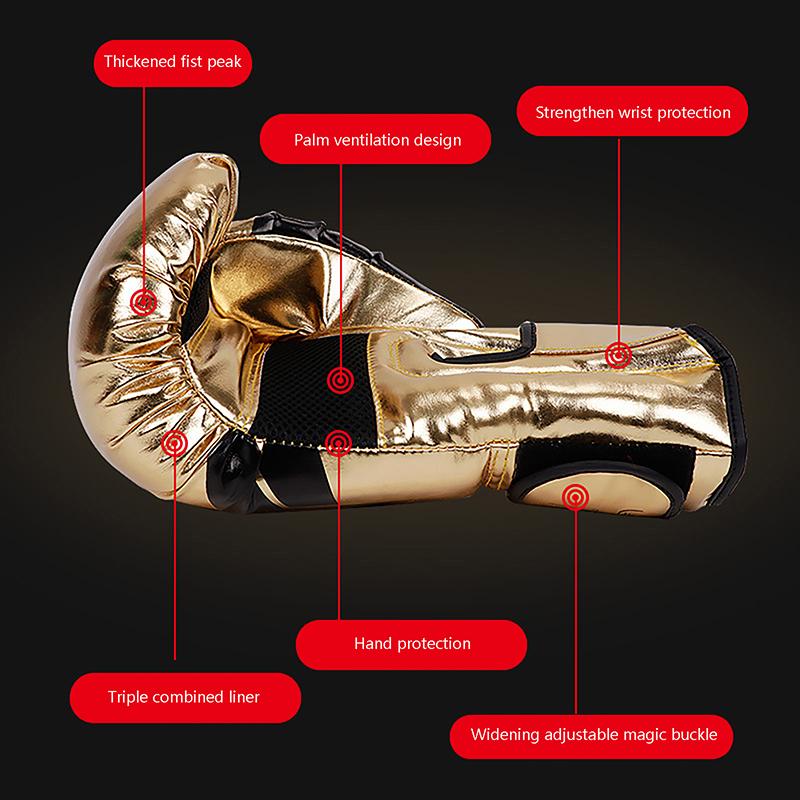 1 пара боксерских перчаток для взрослых, женщин и мужчин, боксерские перчатки Sanda, унисекс, боксерские тренировочные кожаные перчатки, спортивные защитные перчатки