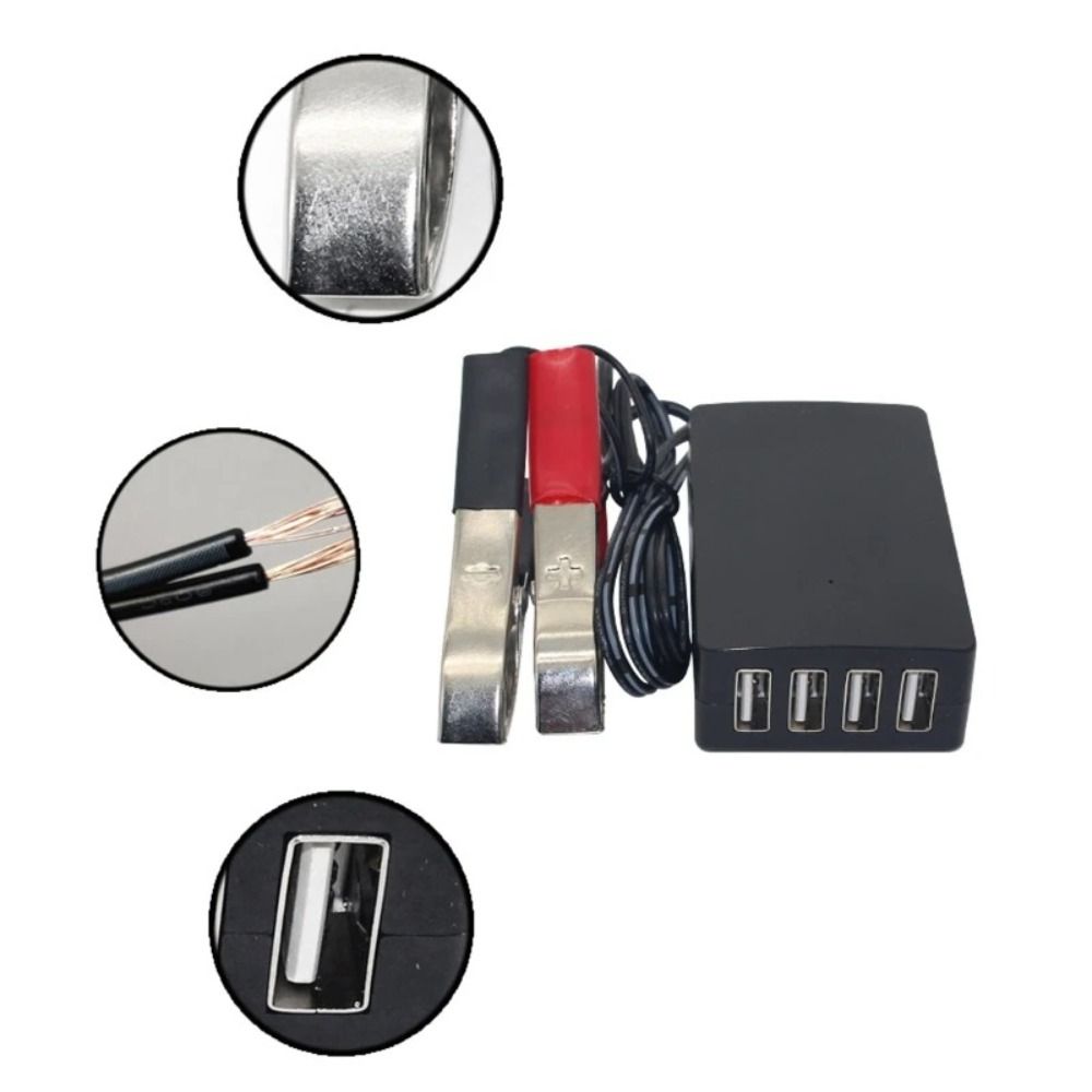 40W USB Power Adapter 4Port Buck Regulator Charger Professional DC Converter  Car Truck